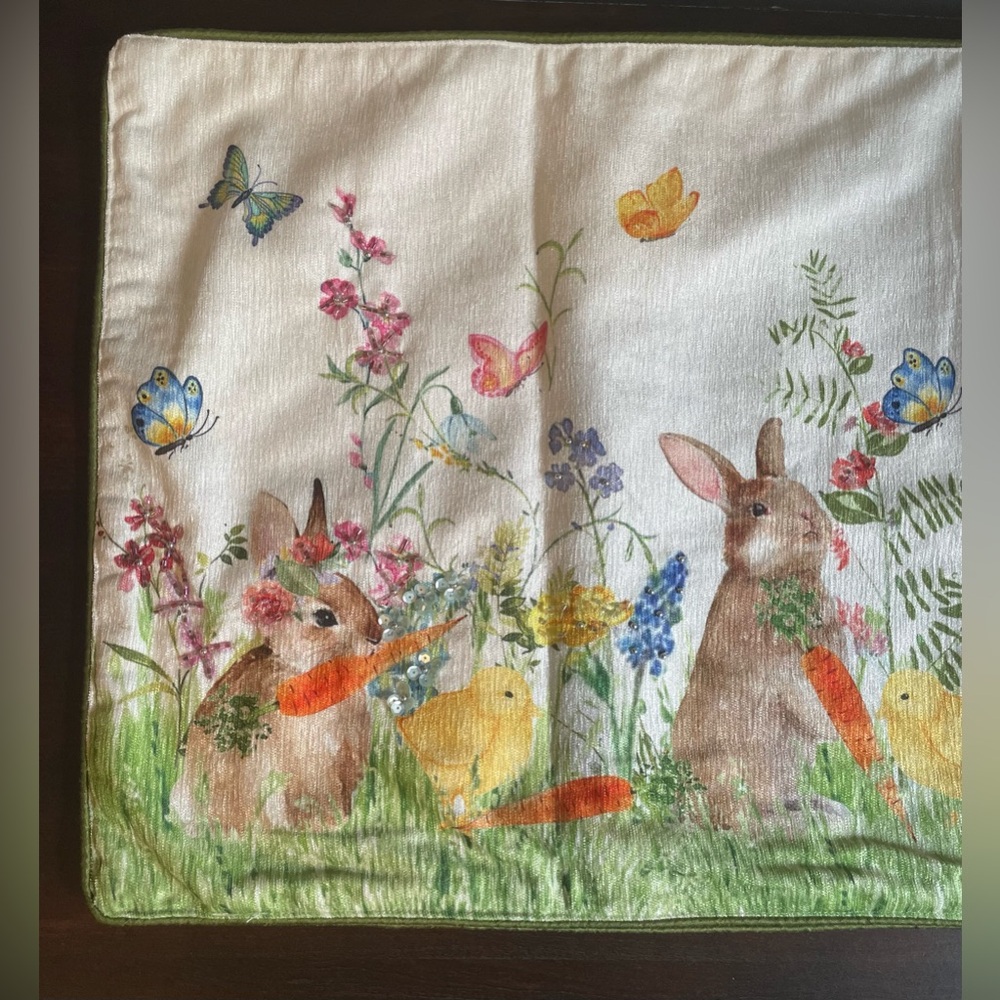 Easter bunnny spring table runner